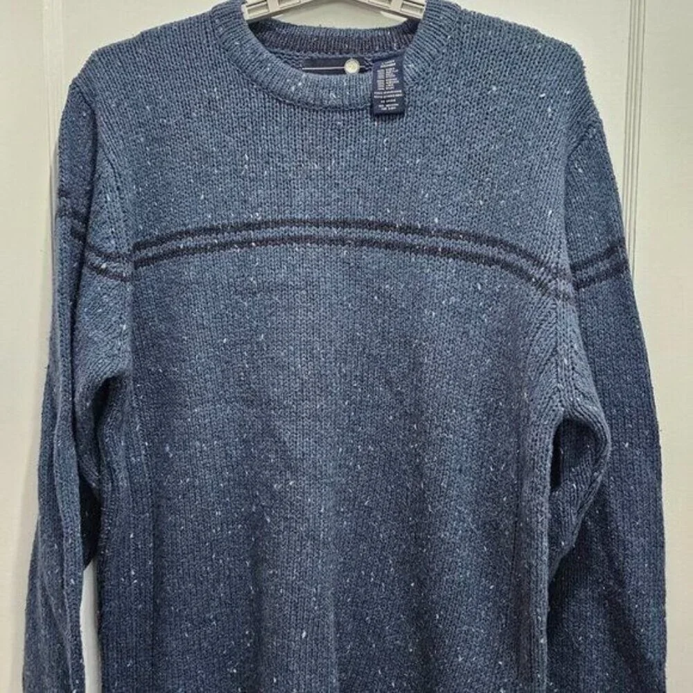 NG Men's XL Blue Knit Sweater - Vintage Style Made In Hong Kong - Picture 5 of 15